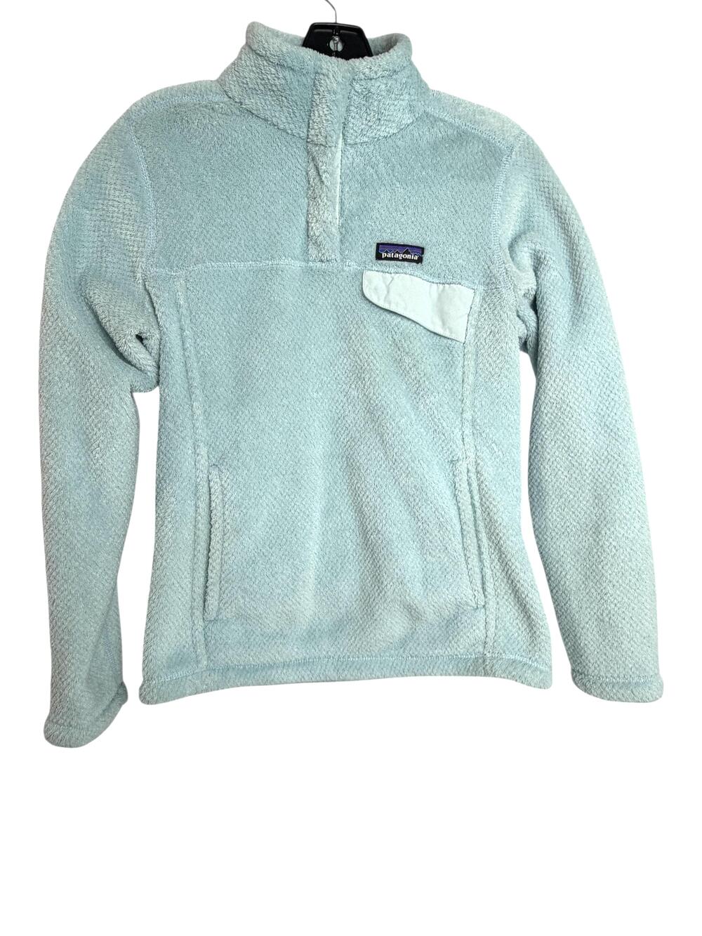 Patagonia Jacket Womens Small Blue Polartec Thermal Pro Fleece Pullover Hiking